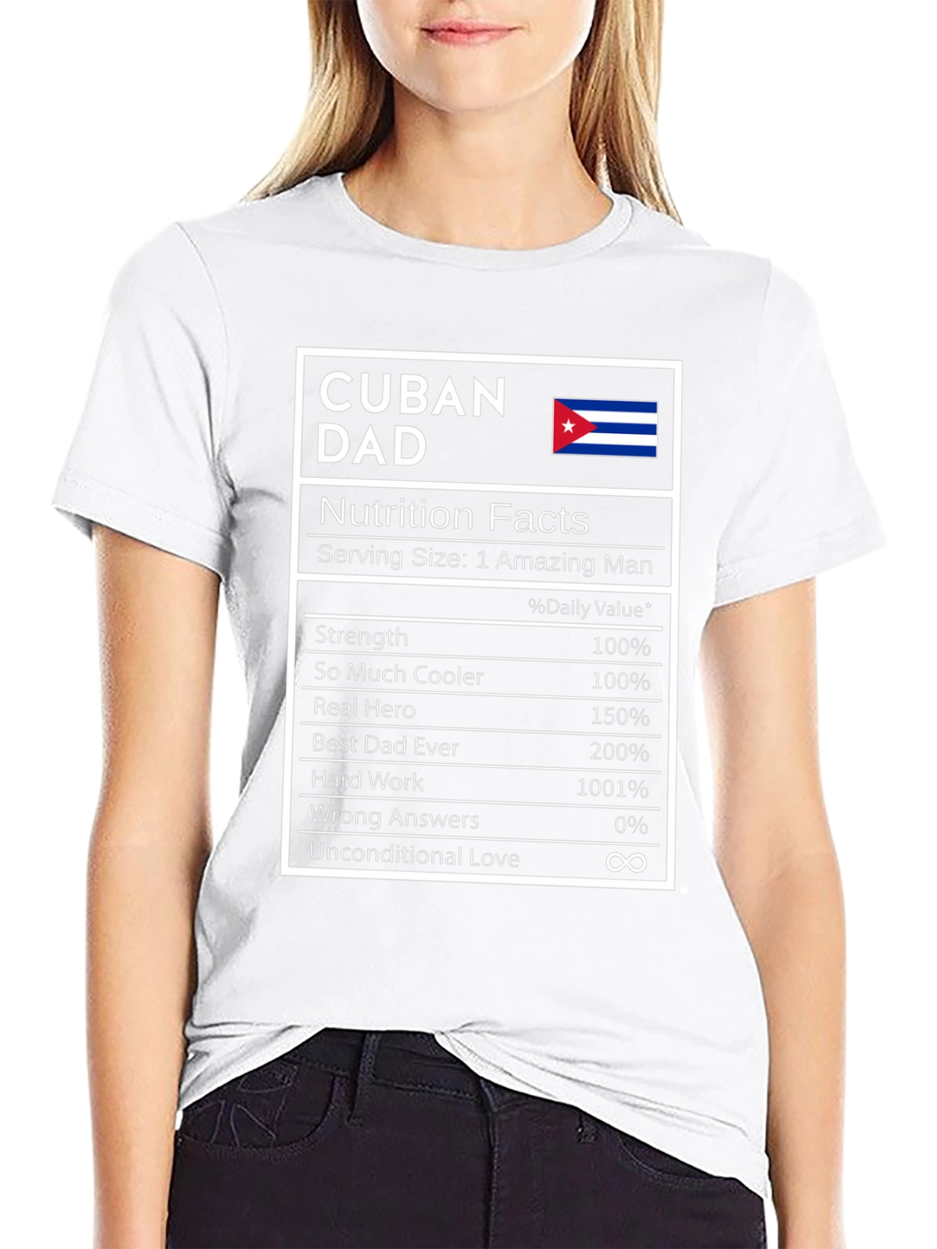 Cuban Dad Nutrition Facts T-Shirt