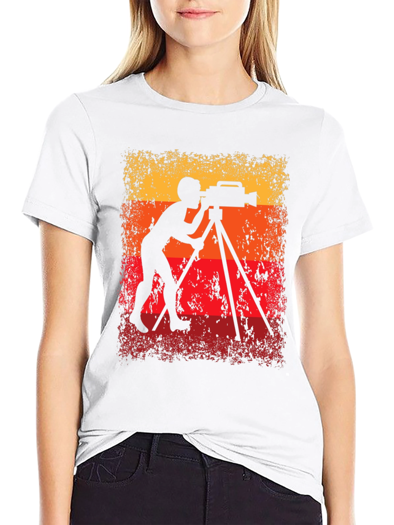 Retro Cameraman Silhouette Graphic Tee