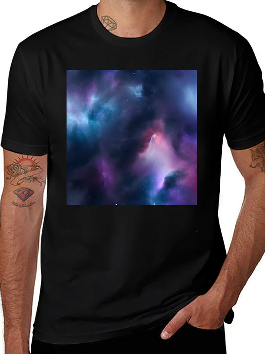Nebula Print Black T-Shirt