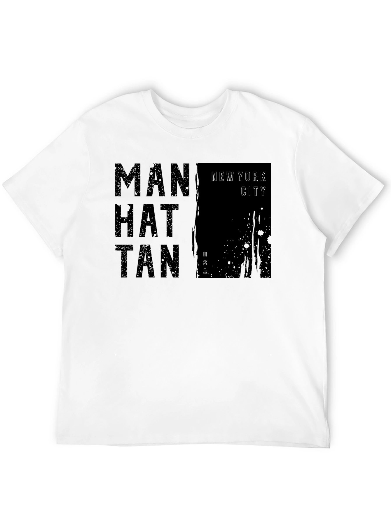Manhattan New York City Black T-Shirt
