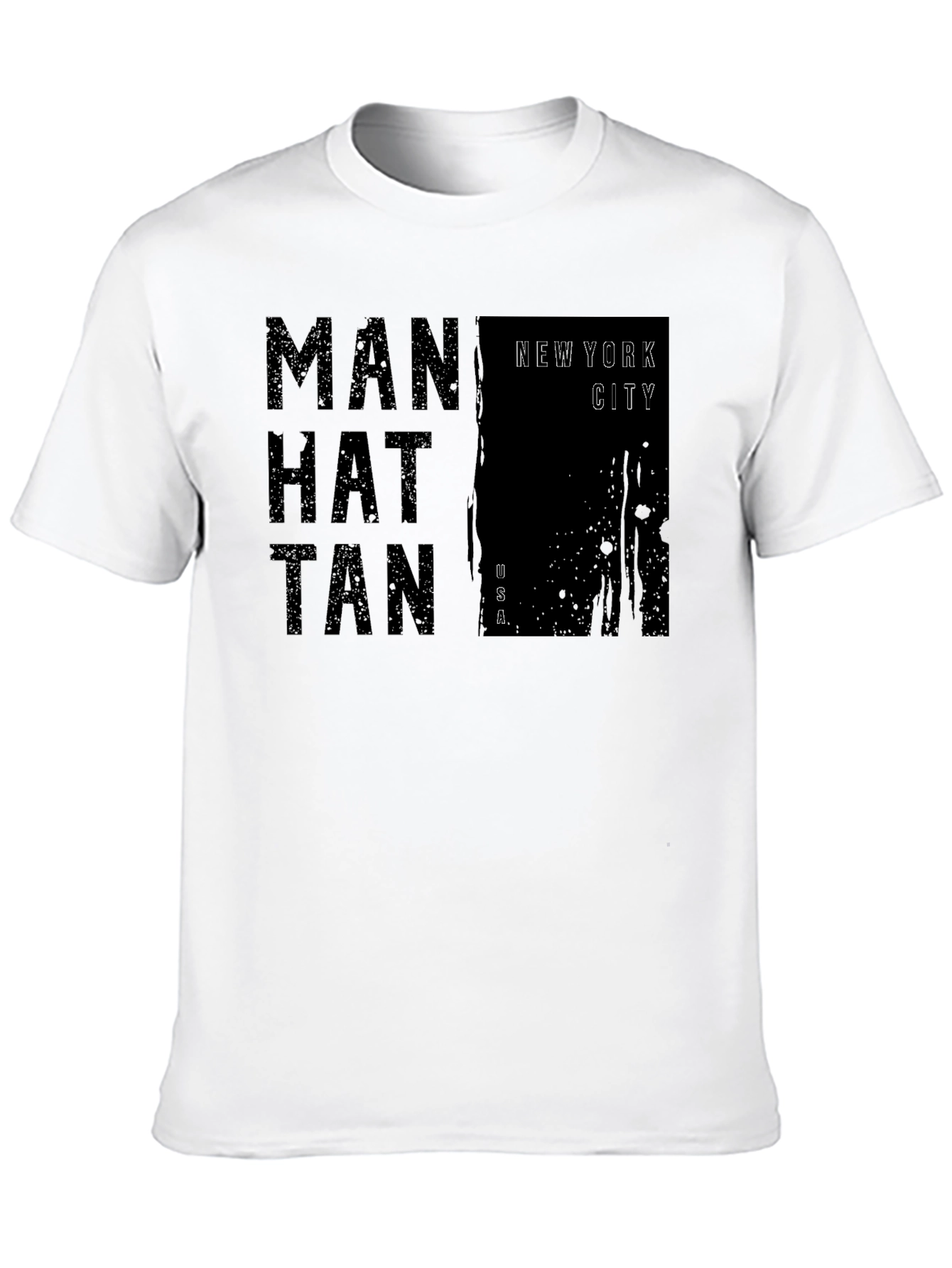Manhattan New York City Black T-Shirt