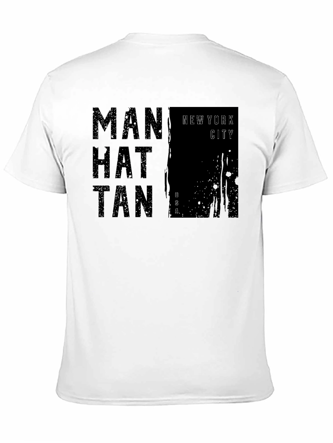 Manhattan New York City Black T-Shirt