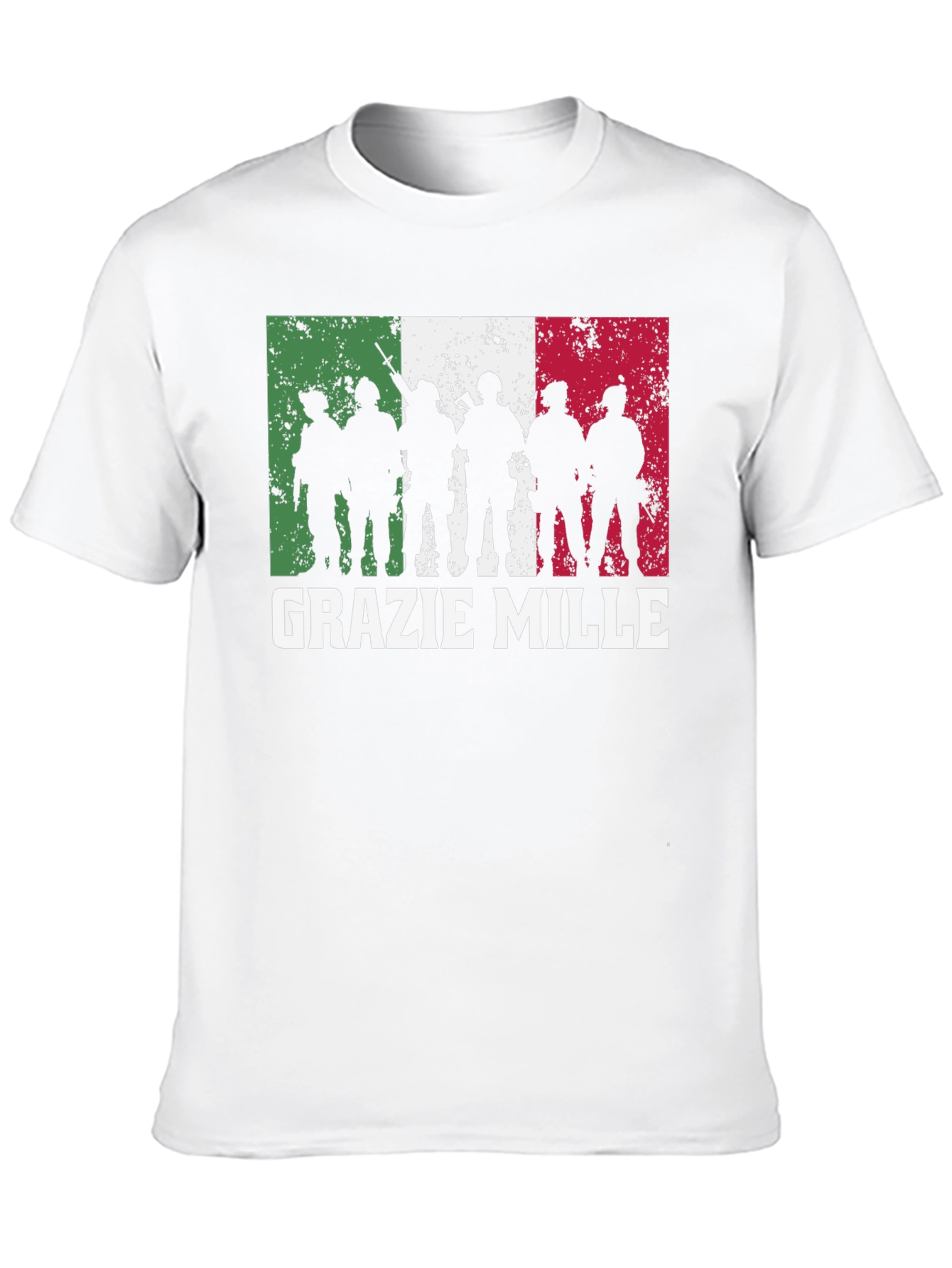 Grazie Mille Italian Flag Silhouette T-Shirt