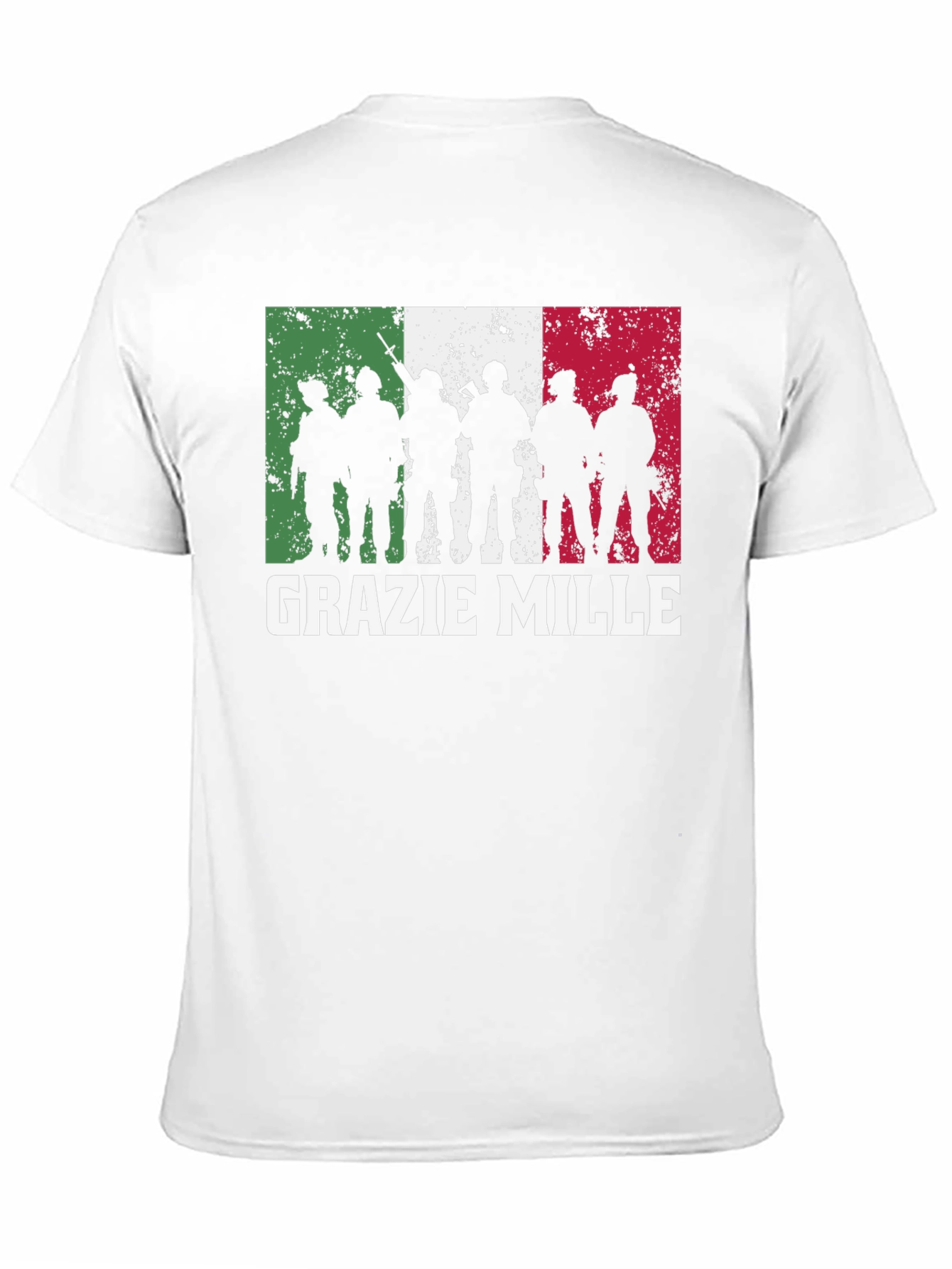 Grazie Mille Italian Flag Silhouette T-Shirt