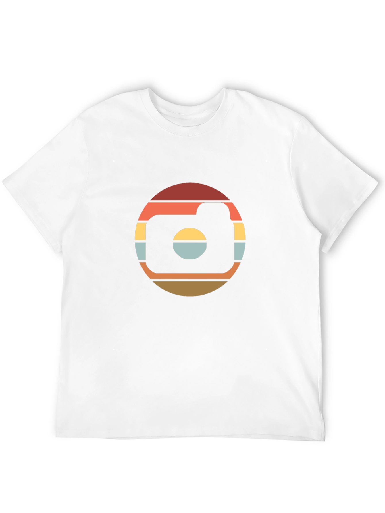 Retro Camera Graphic Tee - Black Cotton T-Shirt
