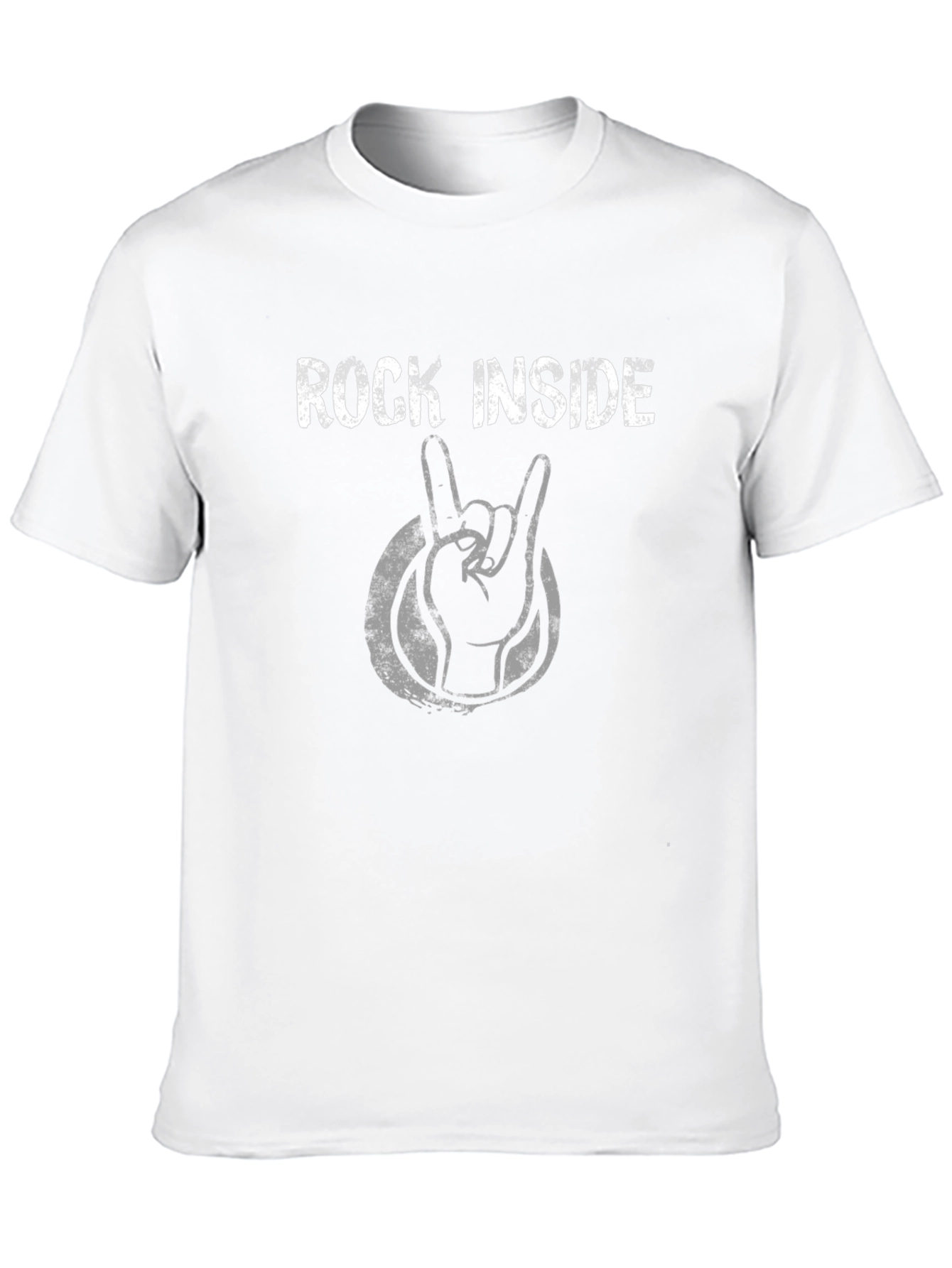 Rock Inside Graphic Tee - Black Cotton T-Shirt