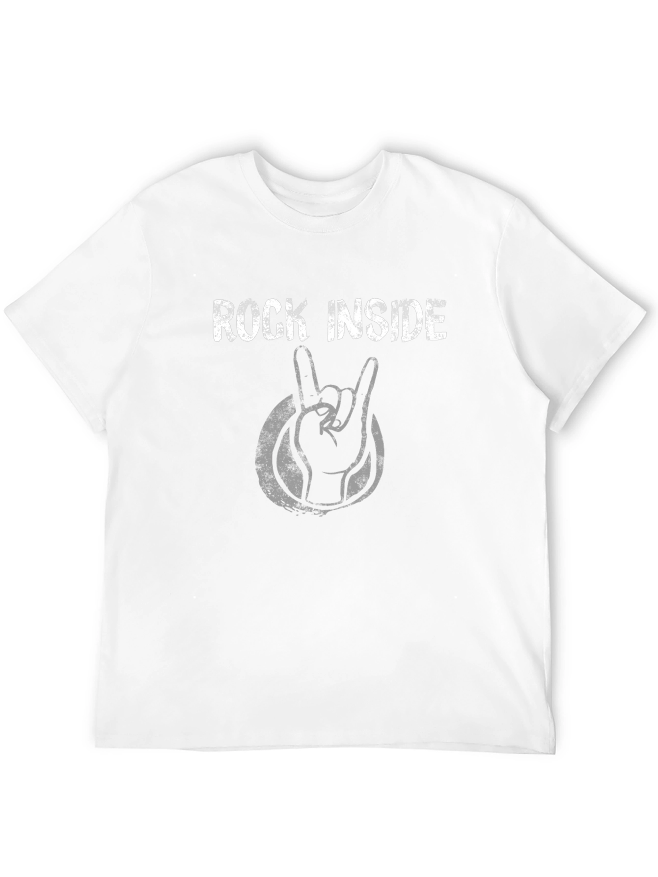 Rock Inside Graphic Tee - Black Cotton T-Shirt