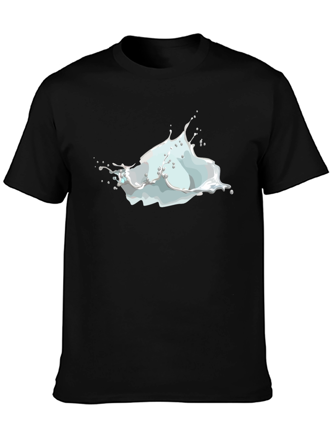 Milk Splash Graphic Tee - Mens Black T-Shirt