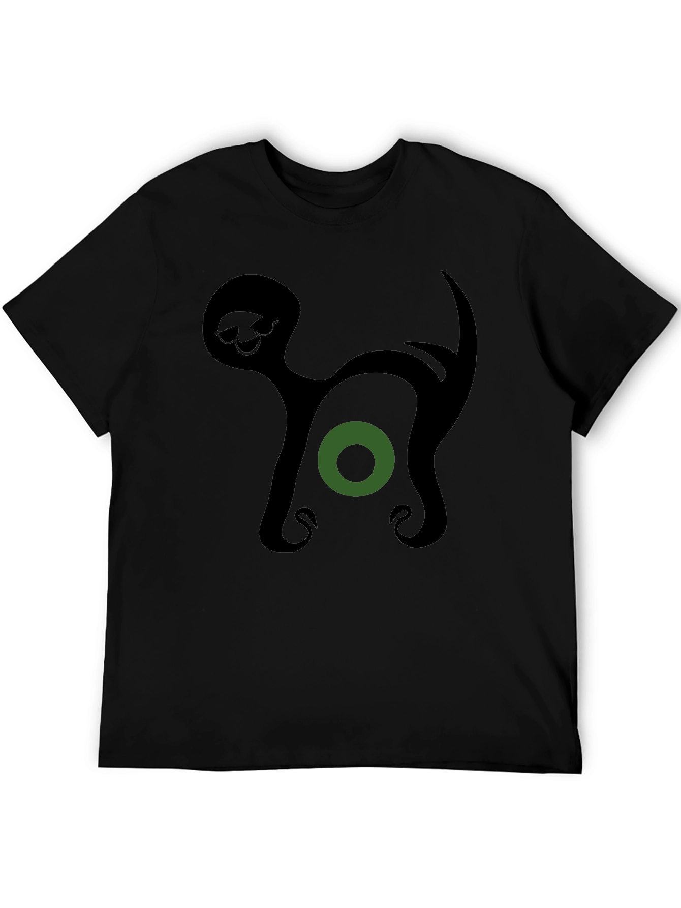 Abstract Cat Graphic T-Shirt - Modern Art Tee
