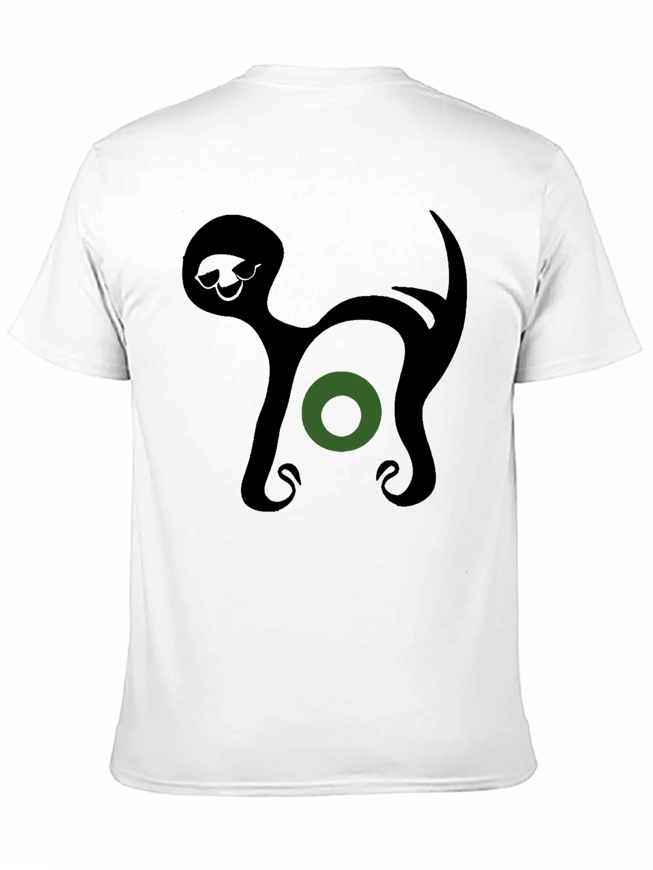 Abstract Cat Graphic T-Shirt - Modern Art Tee