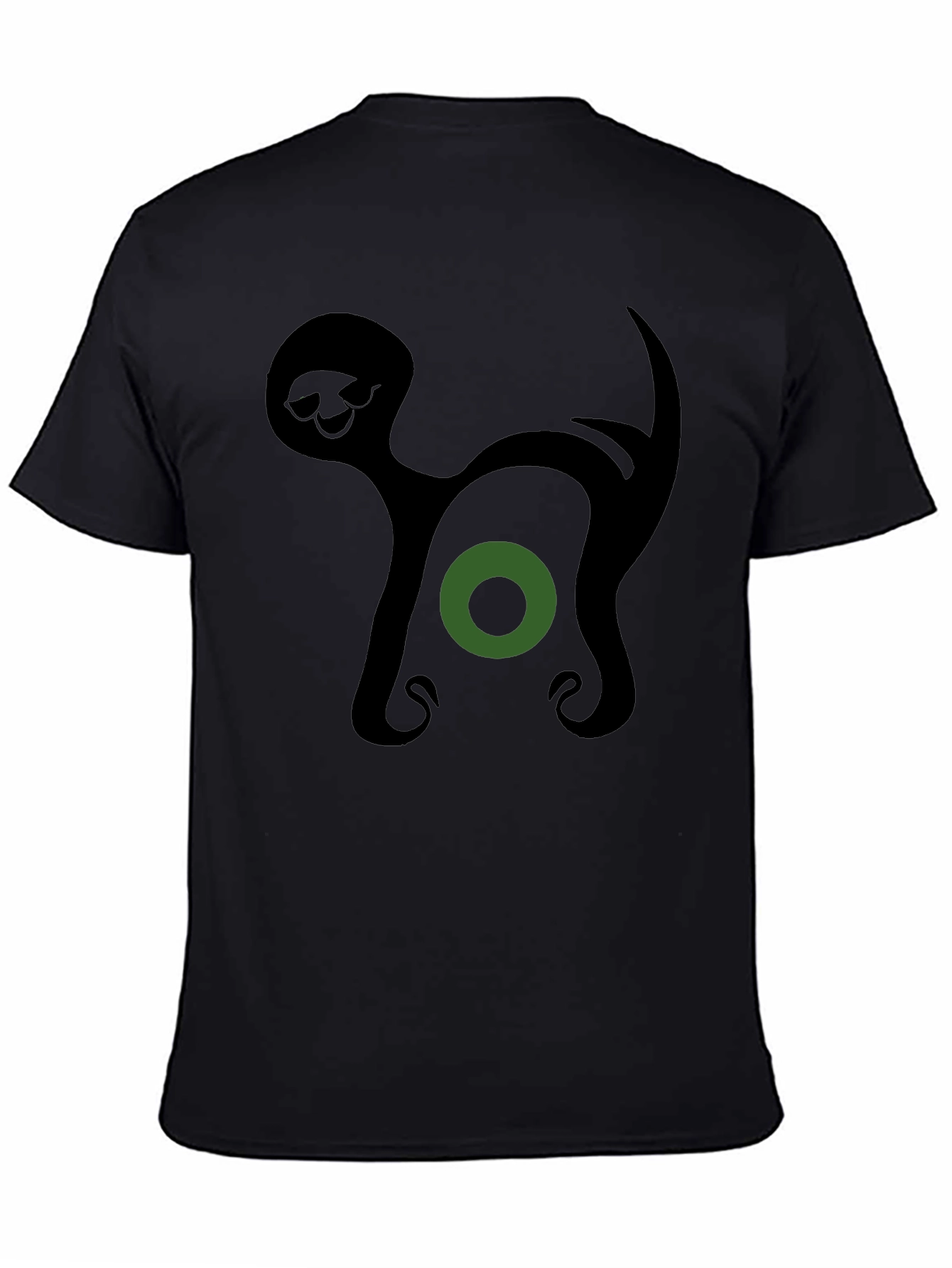 Abstract Cat Graphic T-Shirt - Modern Art Tee