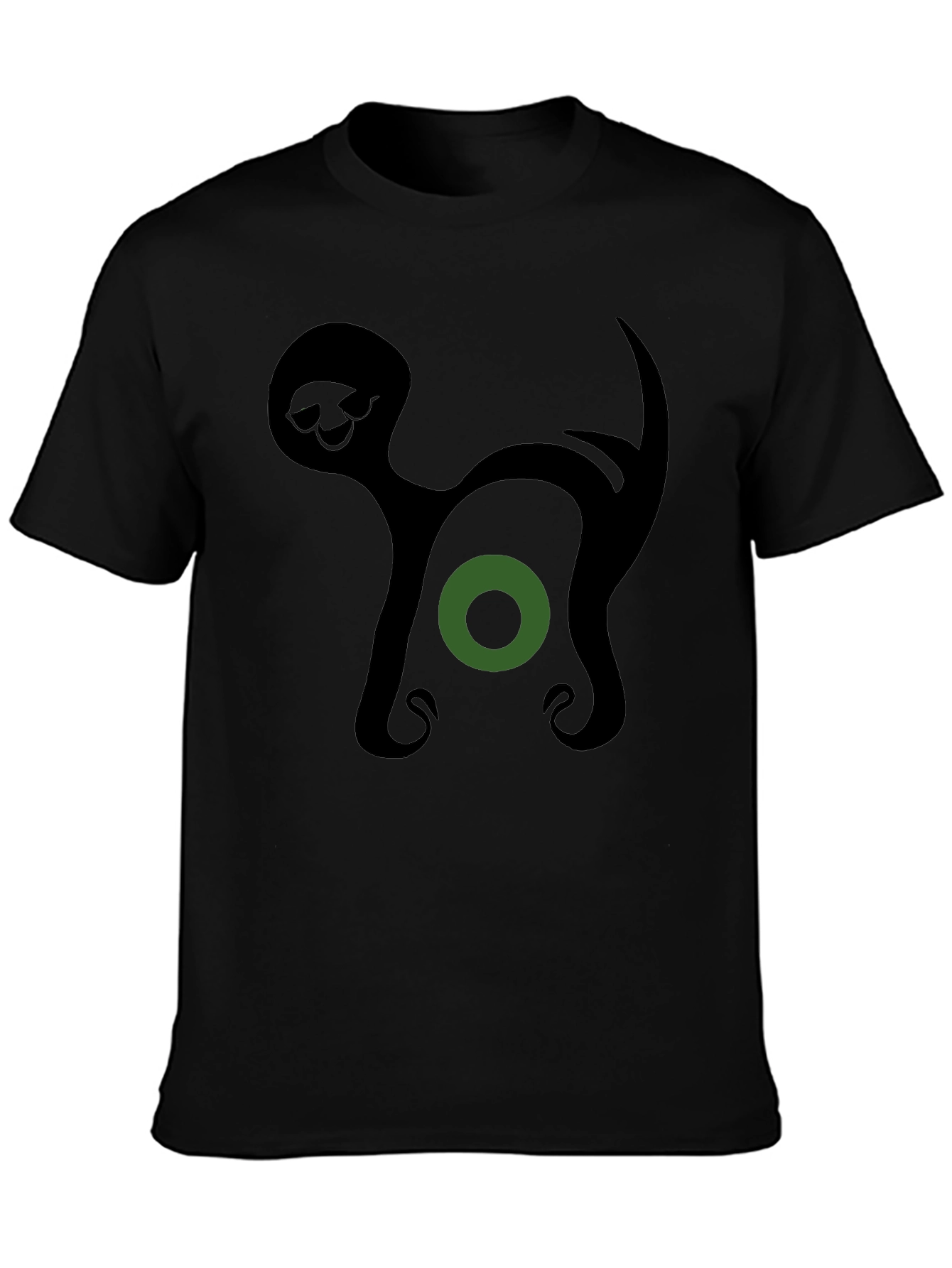 Abstract Cat Graphic T-Shirt - Modern Art Tee