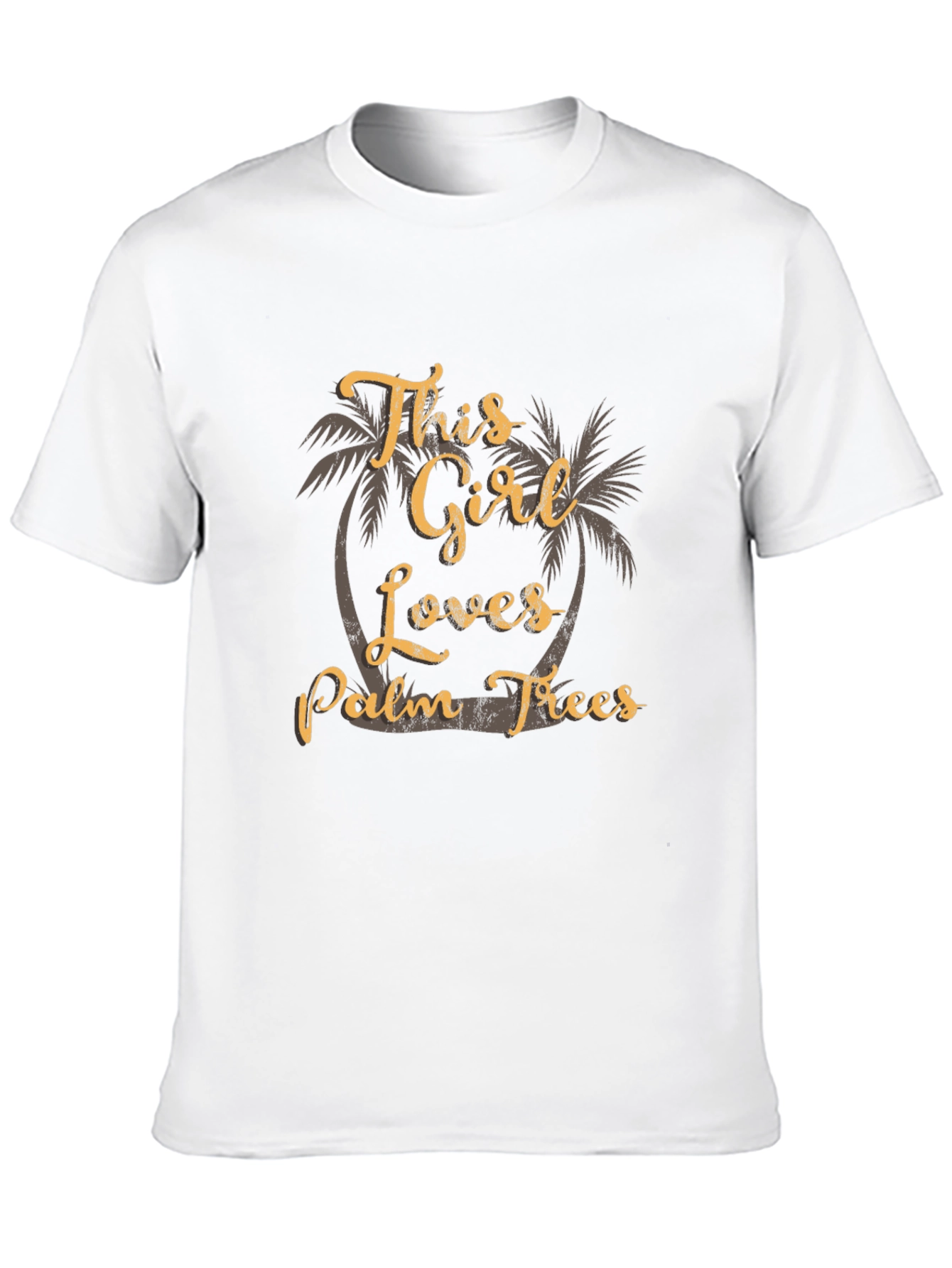 This Girl Loves Palm Trees Black T-Shirt