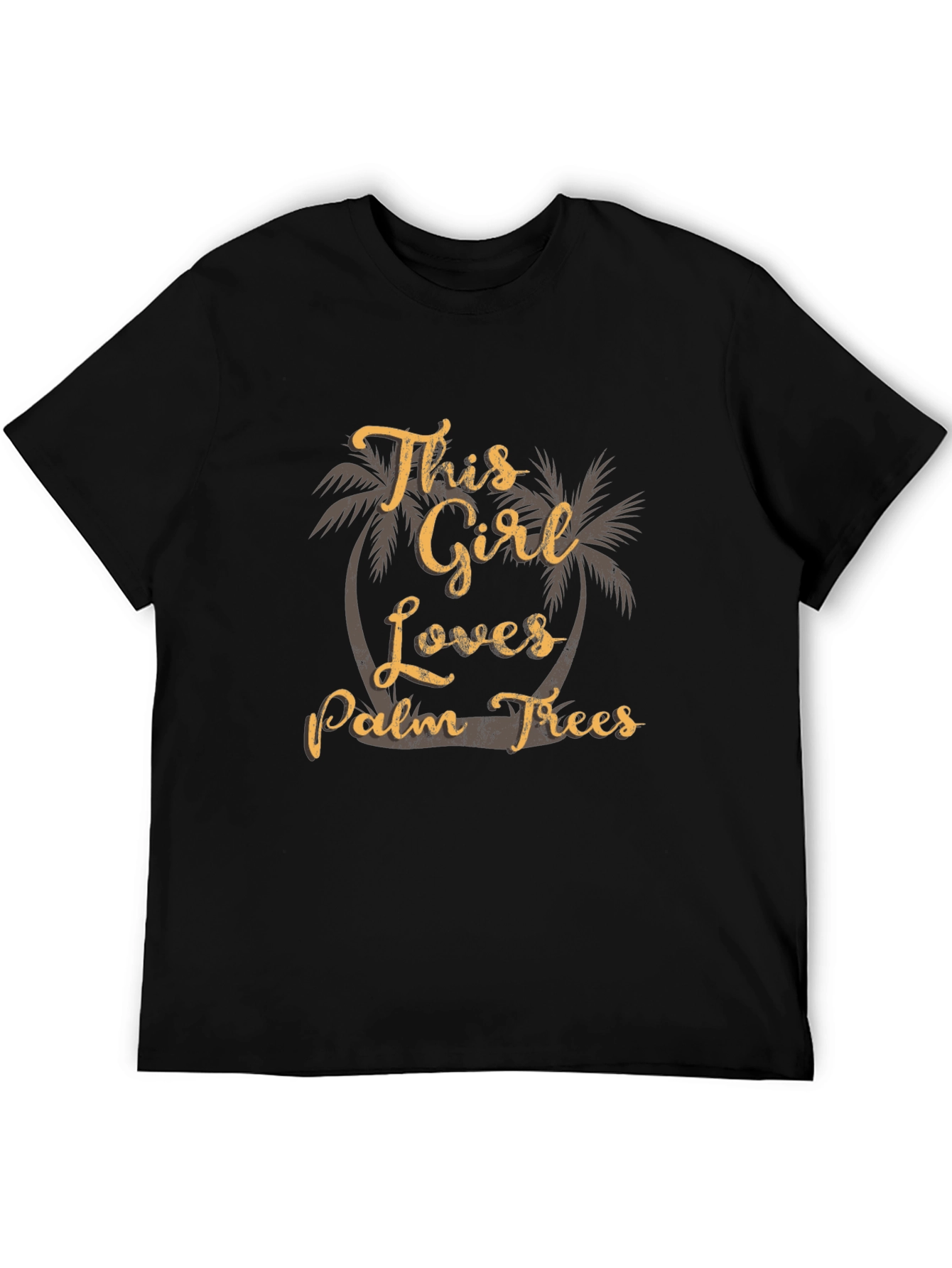 This Girl Loves Palm Trees Black T-Shirt