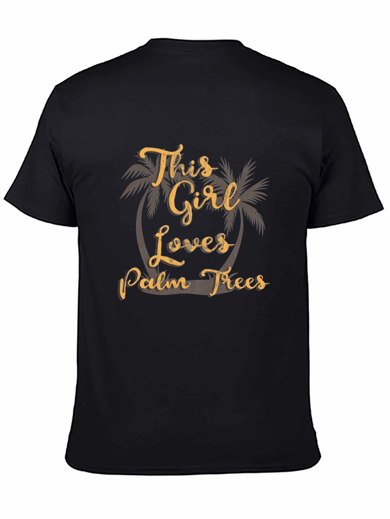 This Girl Loves Palm Trees Black T-Shirt