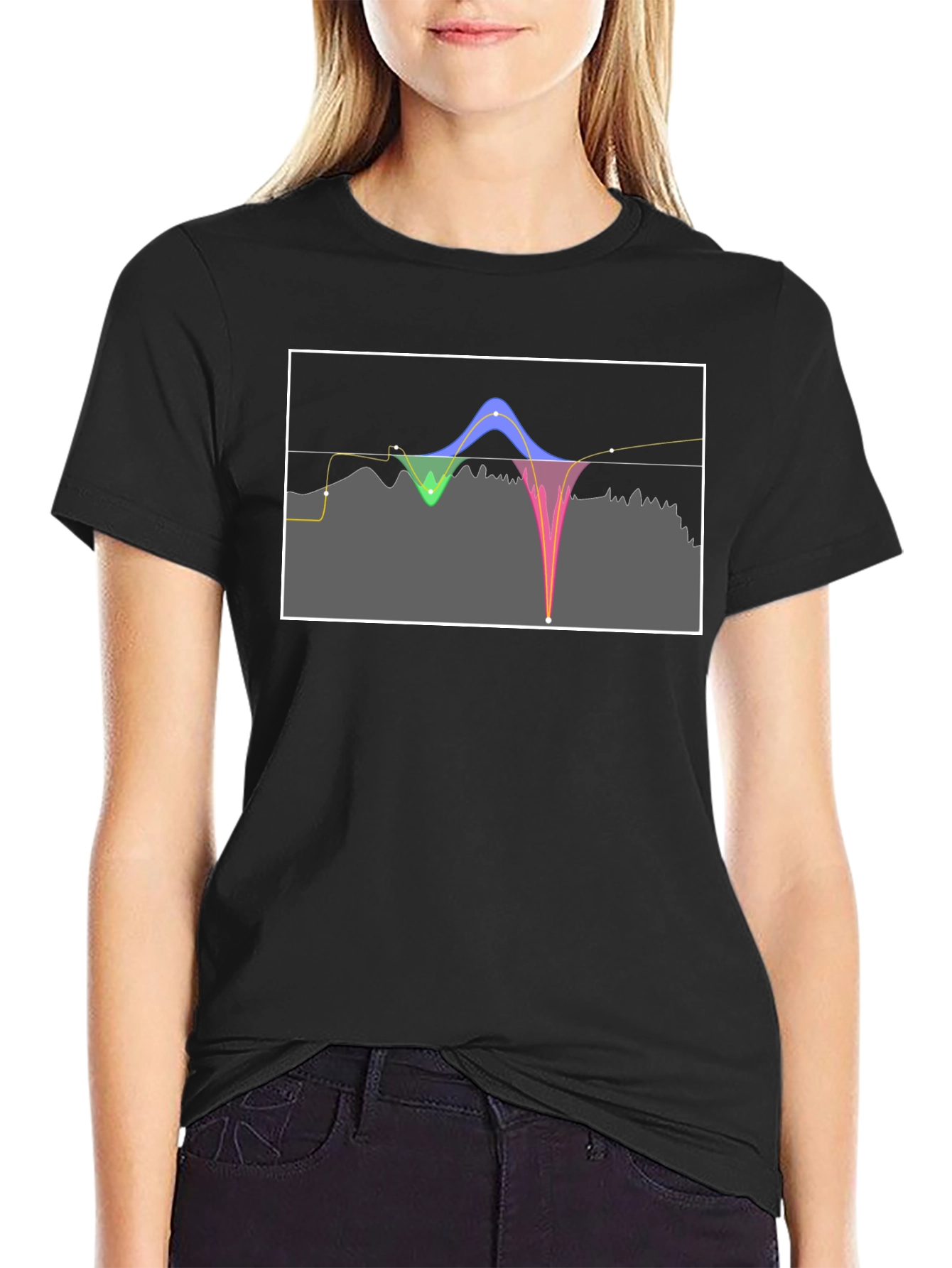 Sound Wave Graphic Tee - Modern Black T-Shirt
