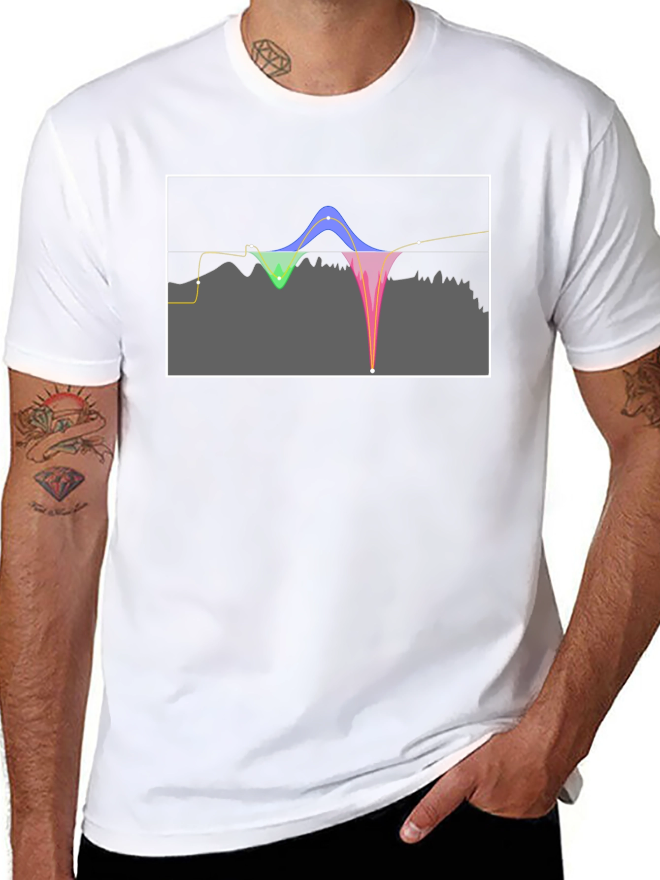 Sound Wave Graphic Tee - Modern Black T-Shirt