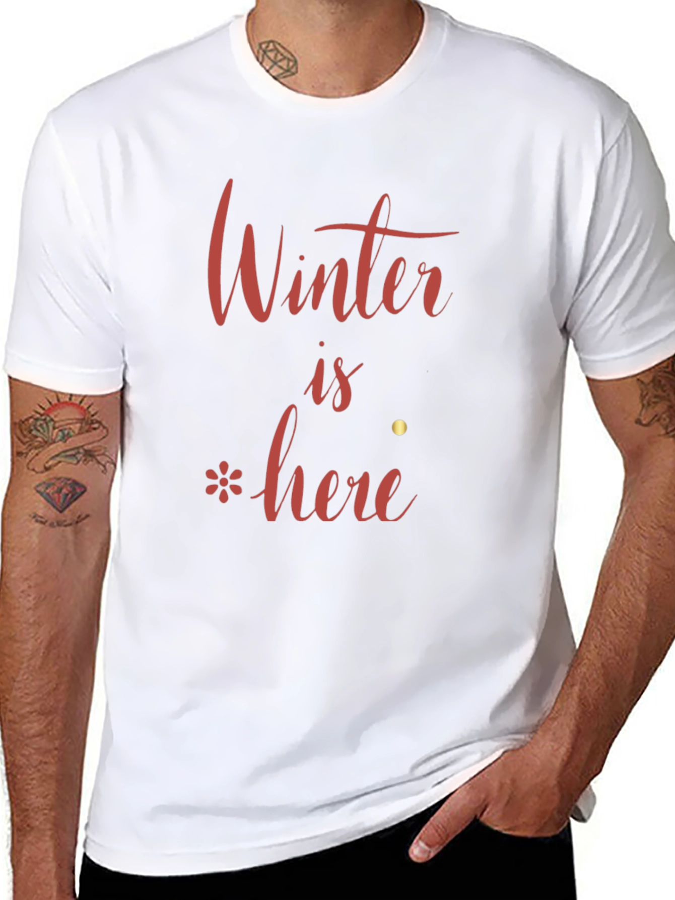 Winter is Here Black T-Shirt