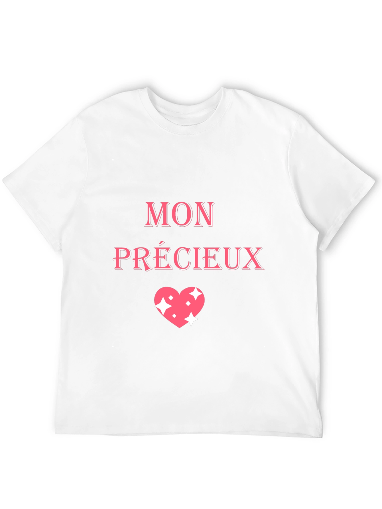 Mon Précieux Heart Graphic Tee - Stylish Black T-Shirt