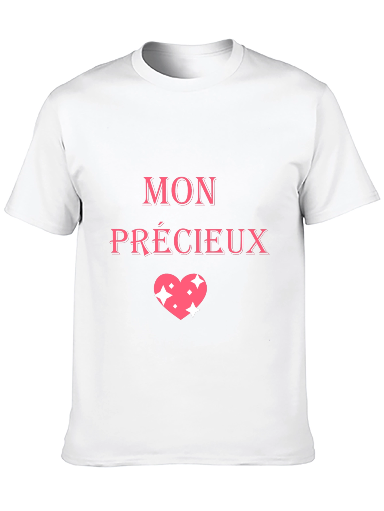 Mon Précieux Heart Graphic Tee - Stylish Black T-Shirt