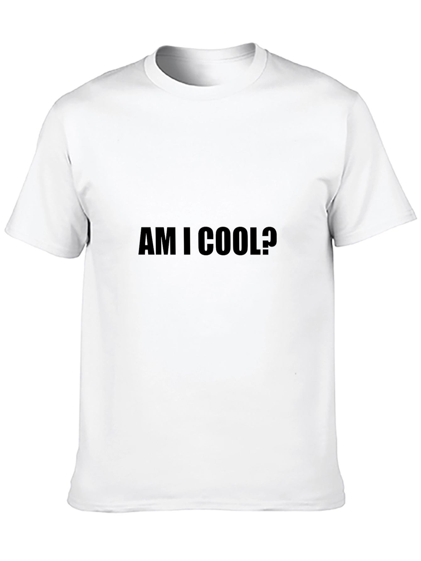 Am I Cool? Graphic Tee - Black Cotton T-Shirt