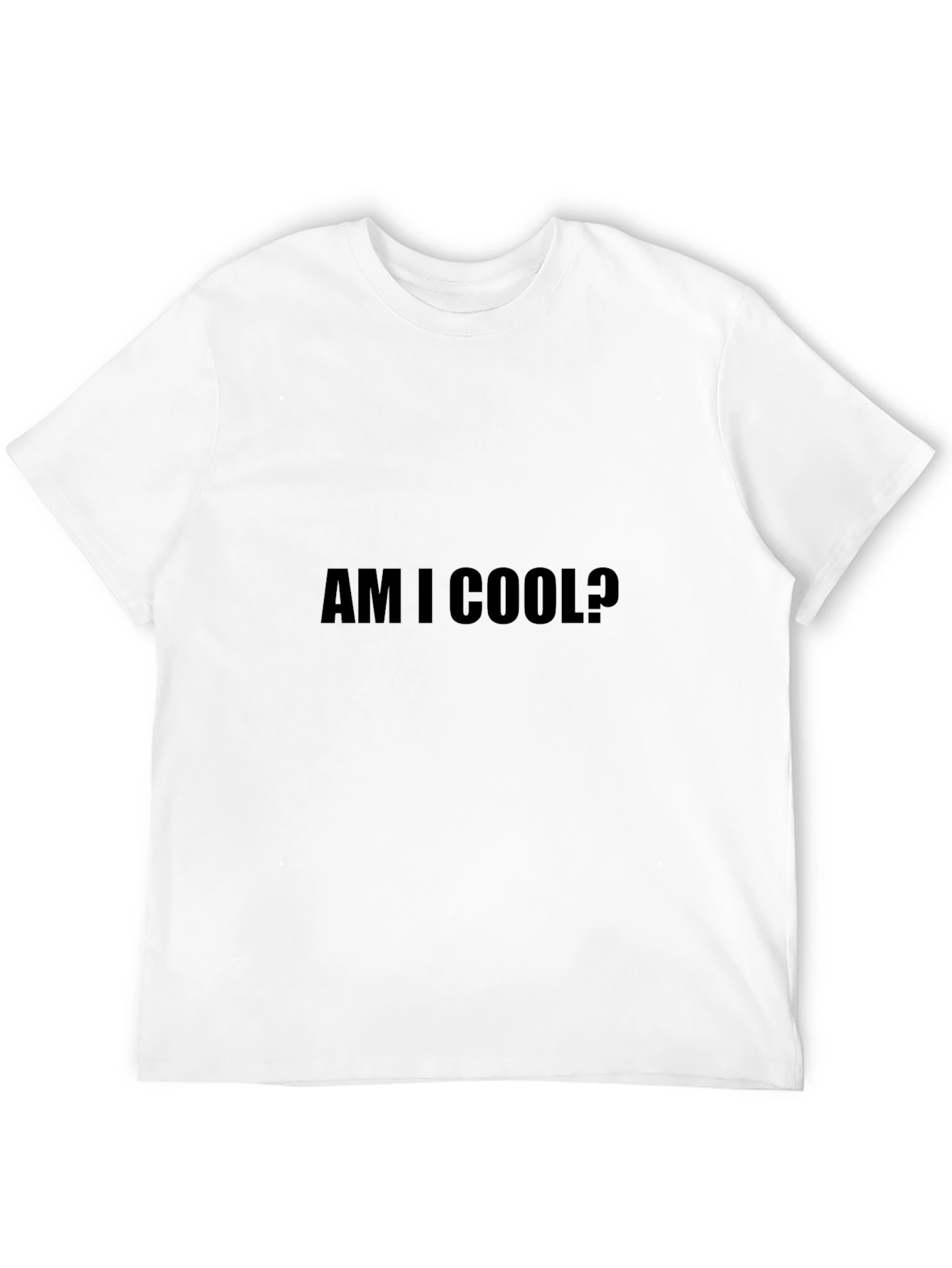 Am I Cool? Graphic Tee - Black Cotton T-Shirt