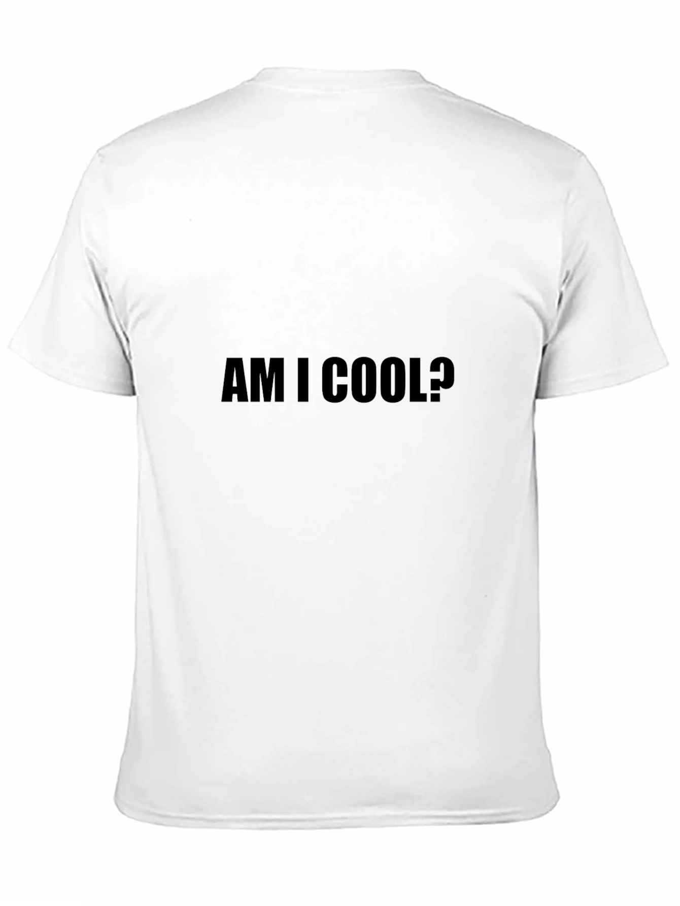 Am I Cool? Graphic Tee - Black Cotton T-Shirt