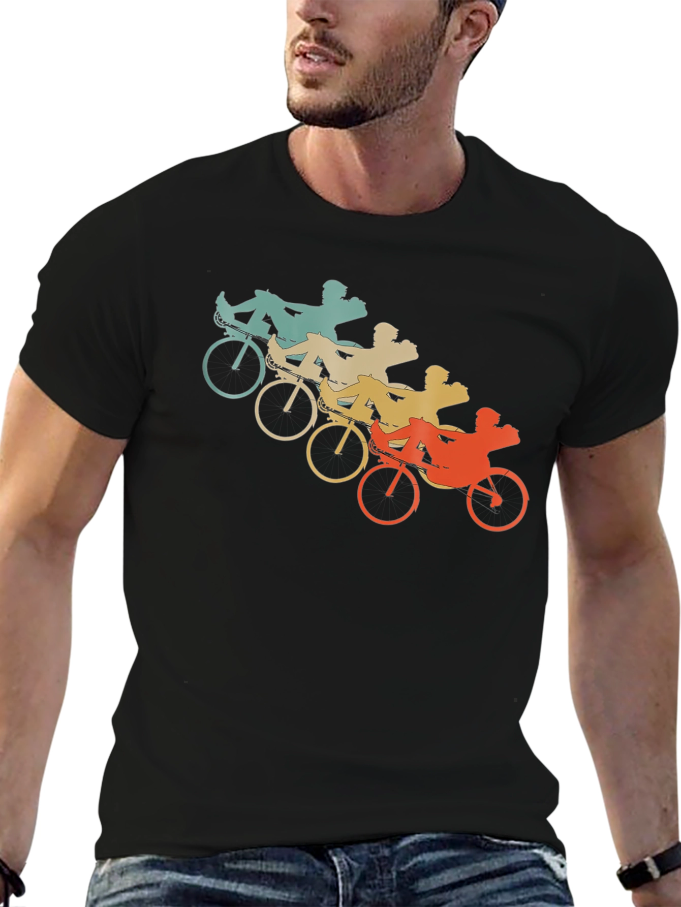 Recumbent Bike T-Shirt - Retro Cycling Tee