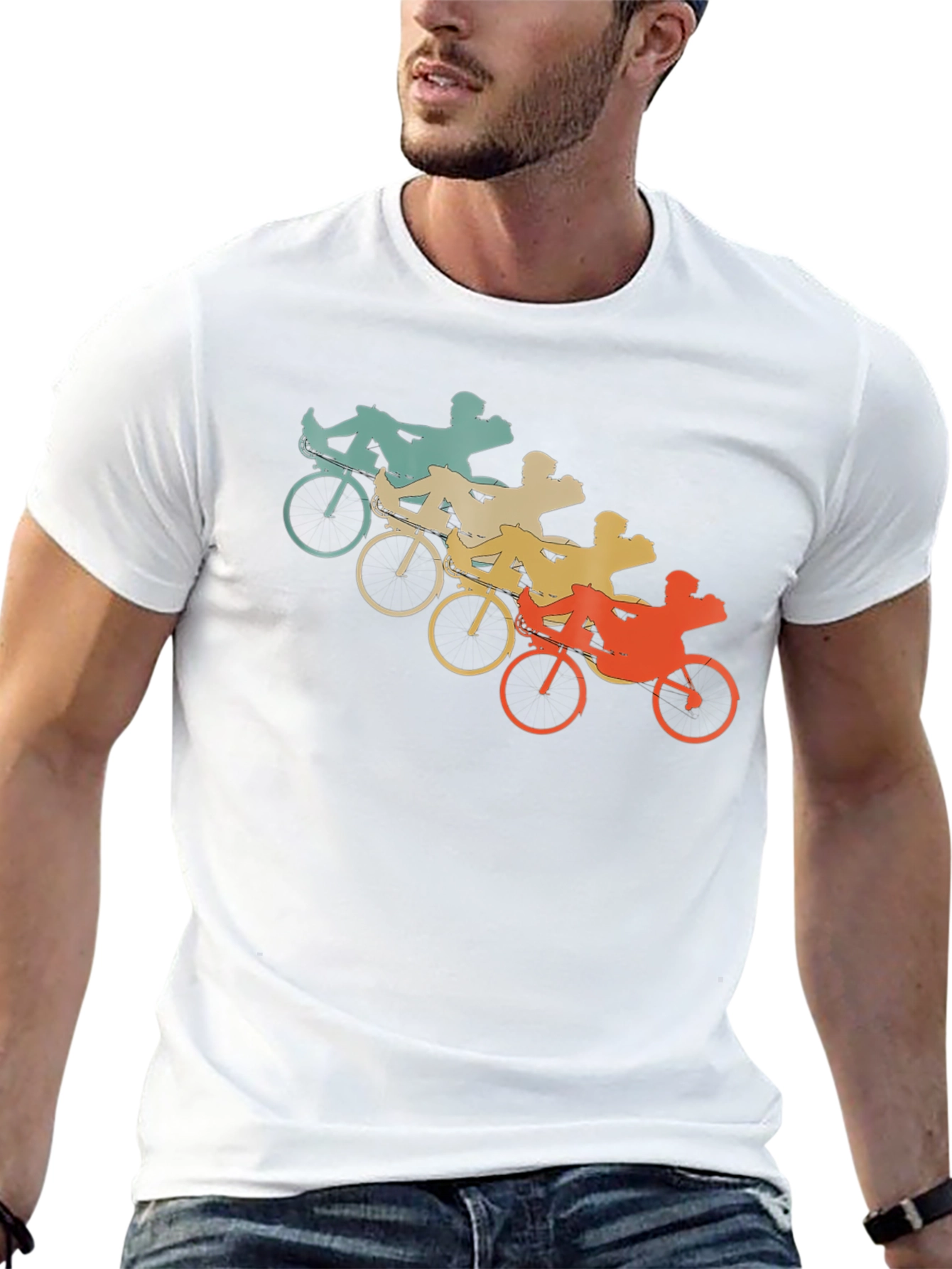 Recumbent Bike T-Shirt - Retro Cycling Tee