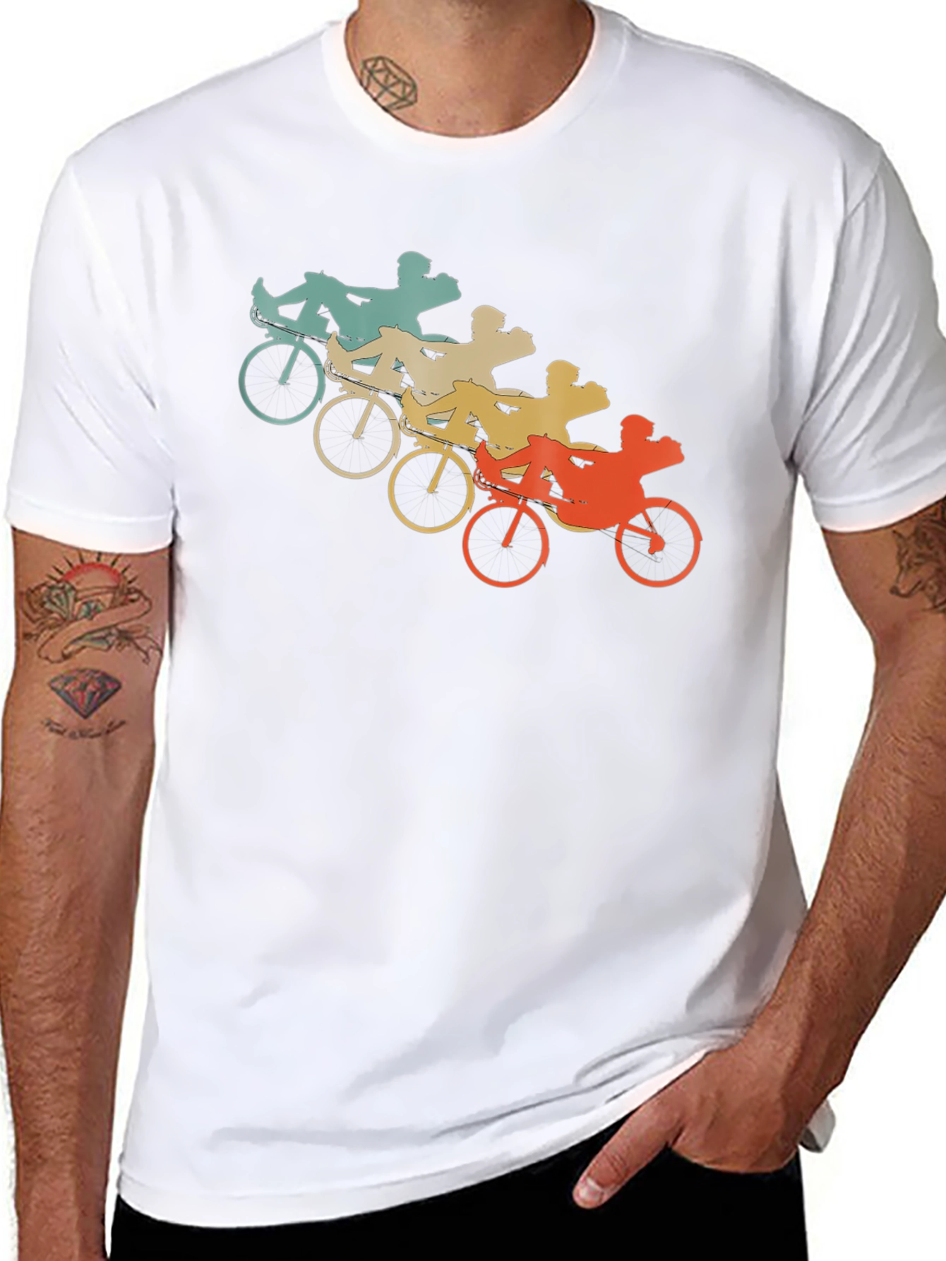 Recumbent Bike T-Shirt - Retro Cycling Tee