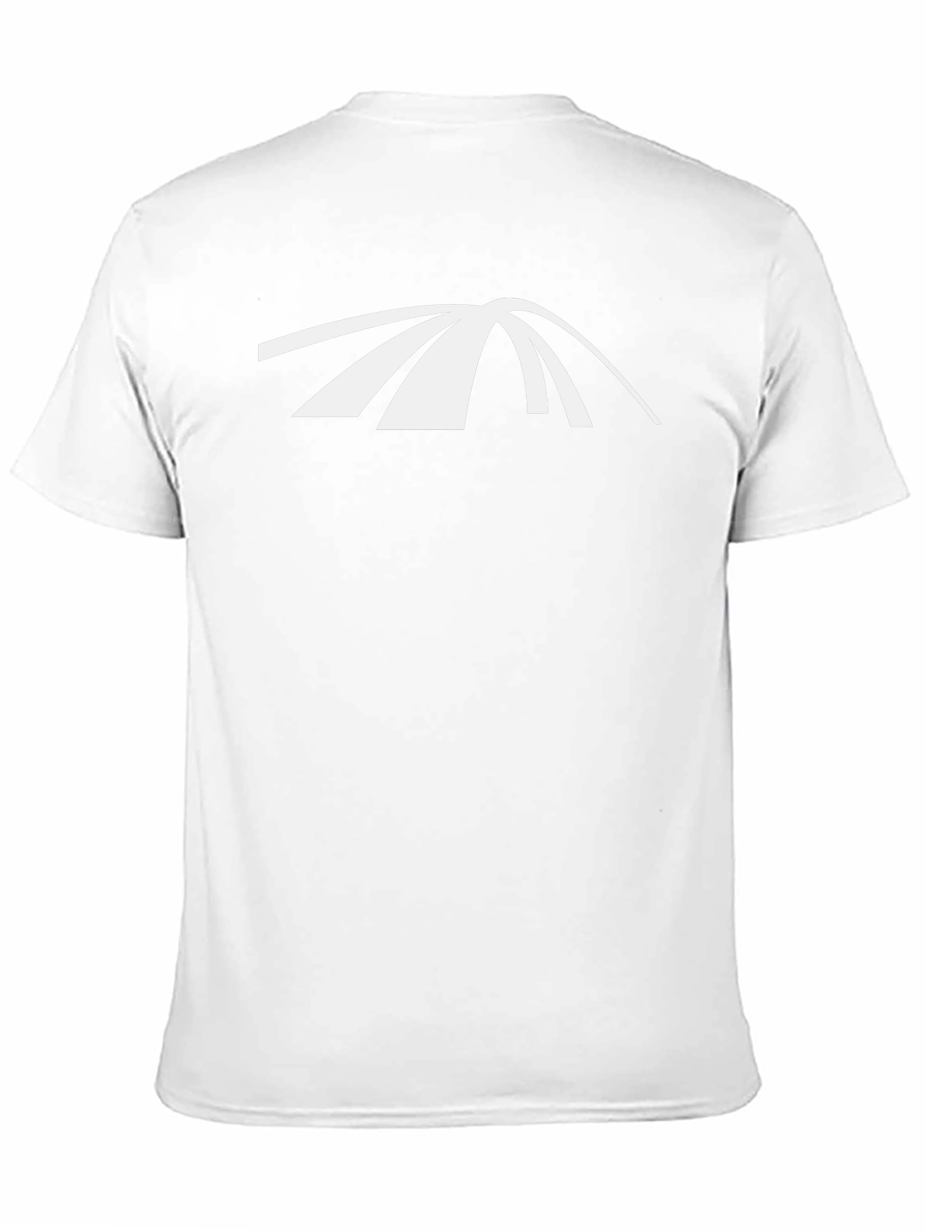 Modern White Archway Design on Black T-Shirt