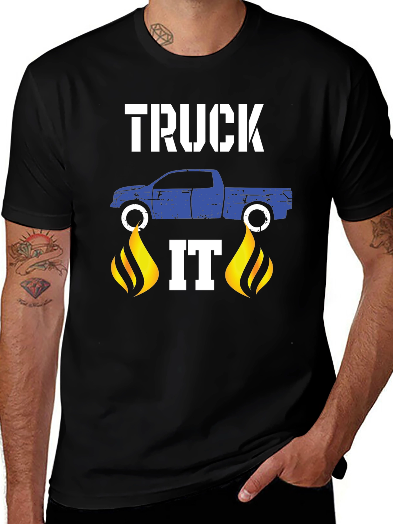 Truck It Graphic T-Shirt - Black Cotton Tee