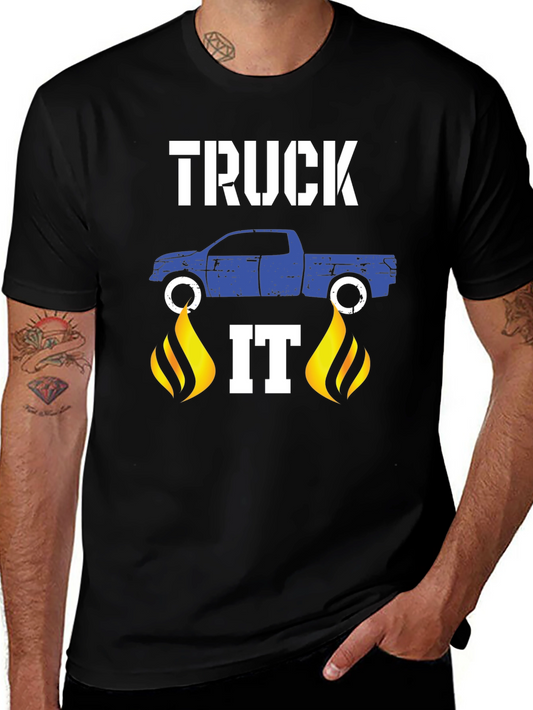 Truck It Graphic T-Shirt - Black Cotton Tee