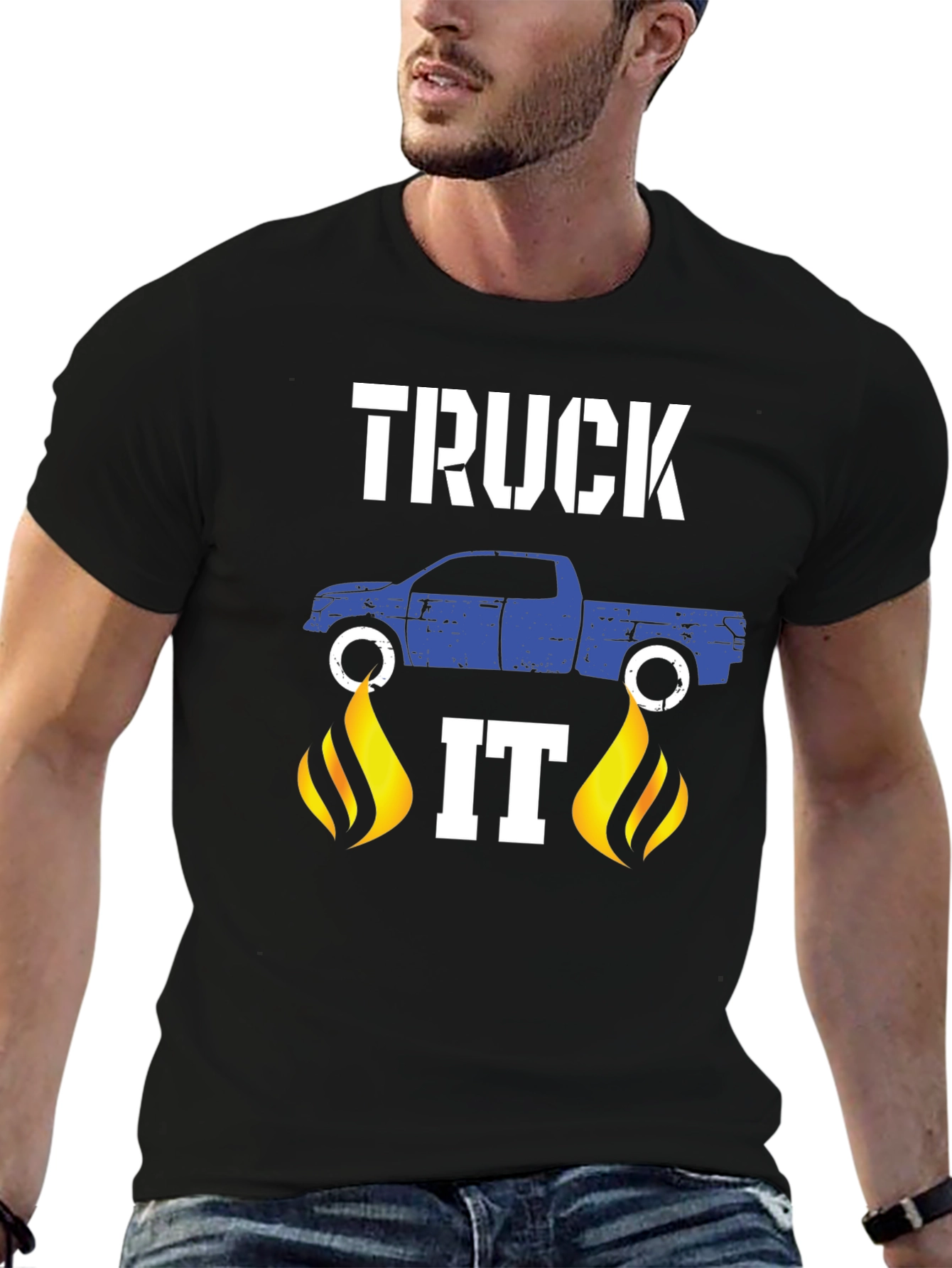 Truck It Graphic T-Shirt - Black Cotton Tee