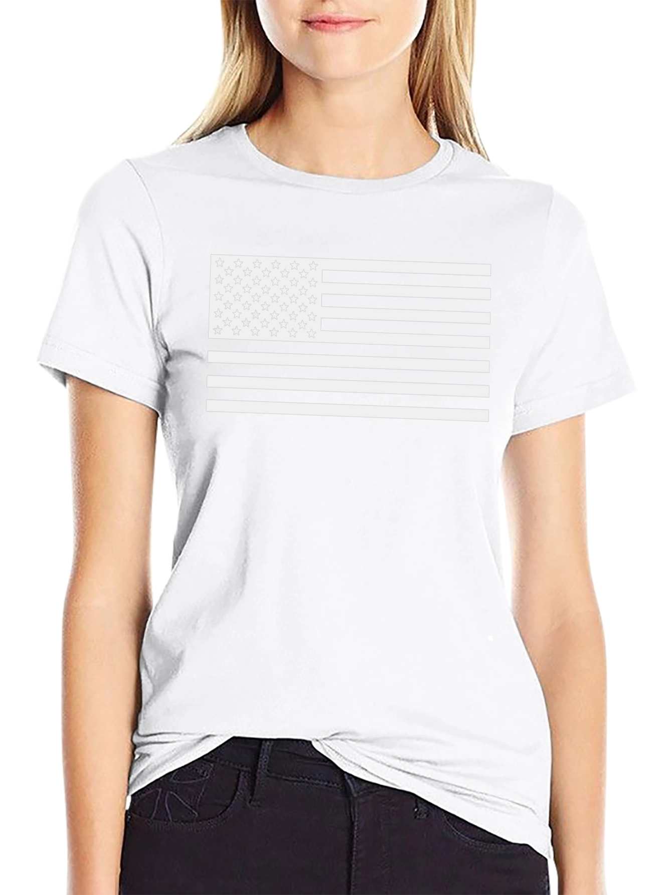 American Flag Graphic Black T-Shirt