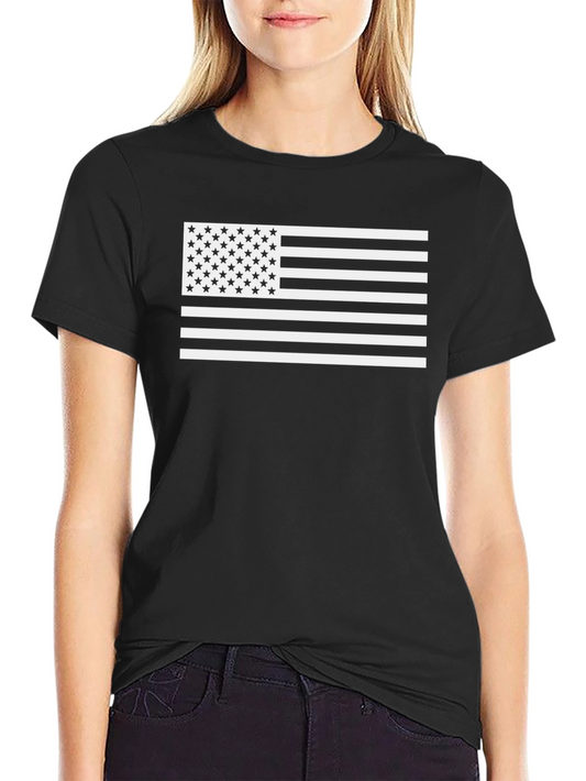 American Flag Graphic Black T-Shirt