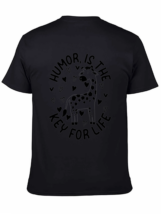 Humor is the Key for Life Giraffe T-Shirt