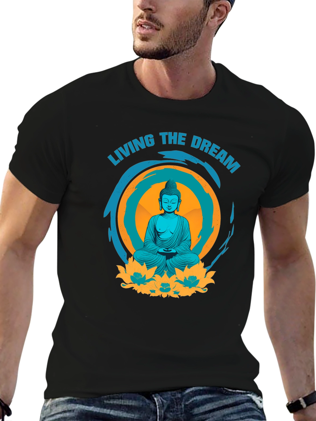 Living the Dream Buddha Graphic Tee
