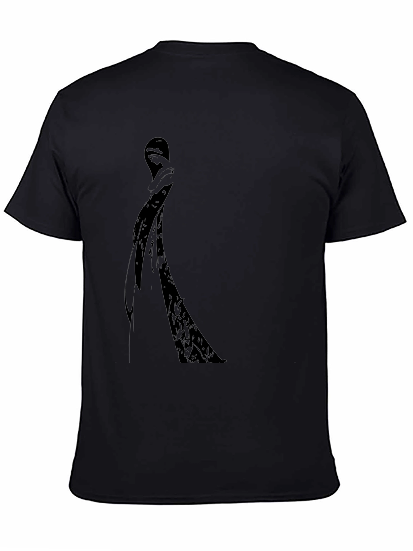 Silhouette Graphic Tee - Black Cotton Comfort