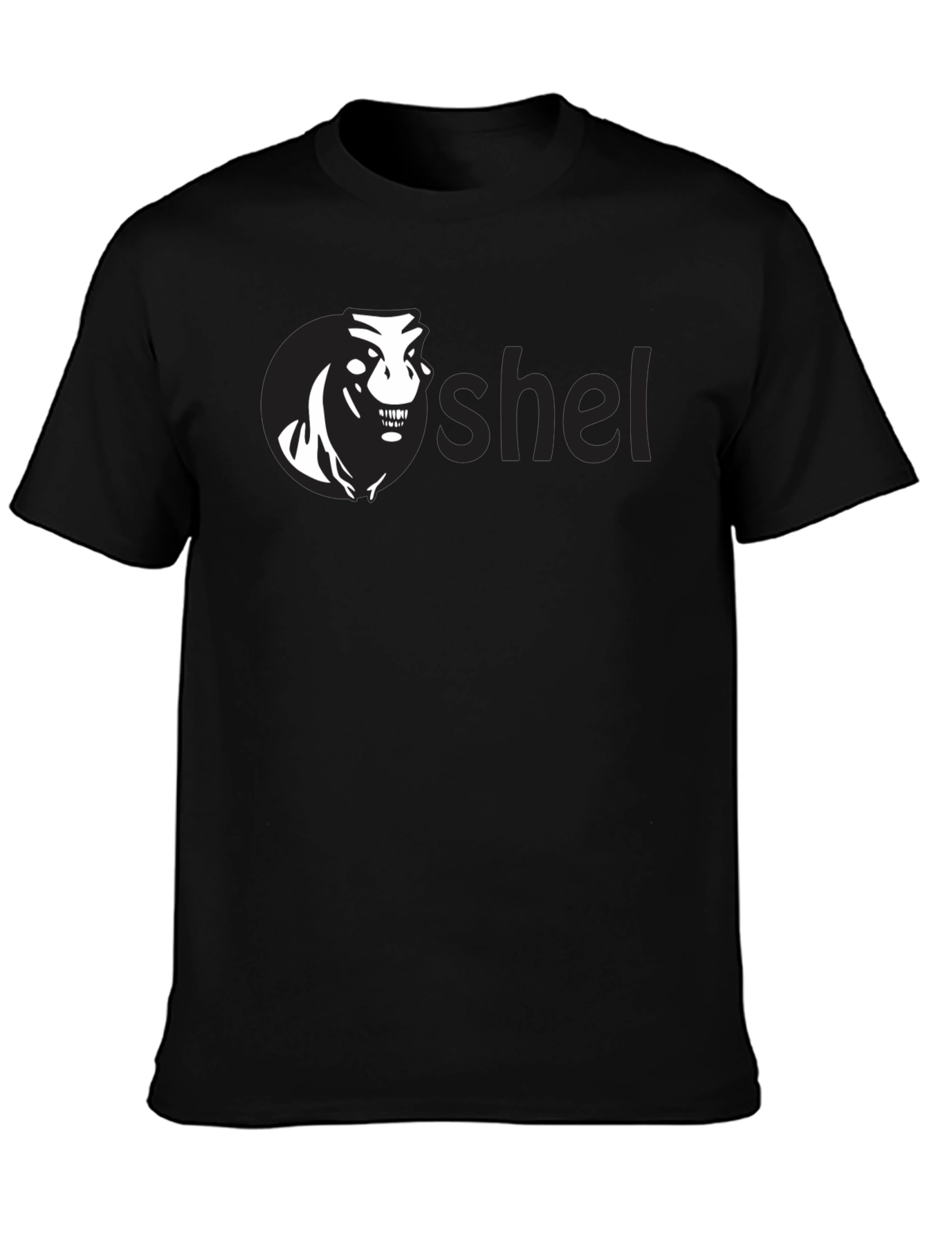 Oshel Graphic Tee - Black Cotton Blend