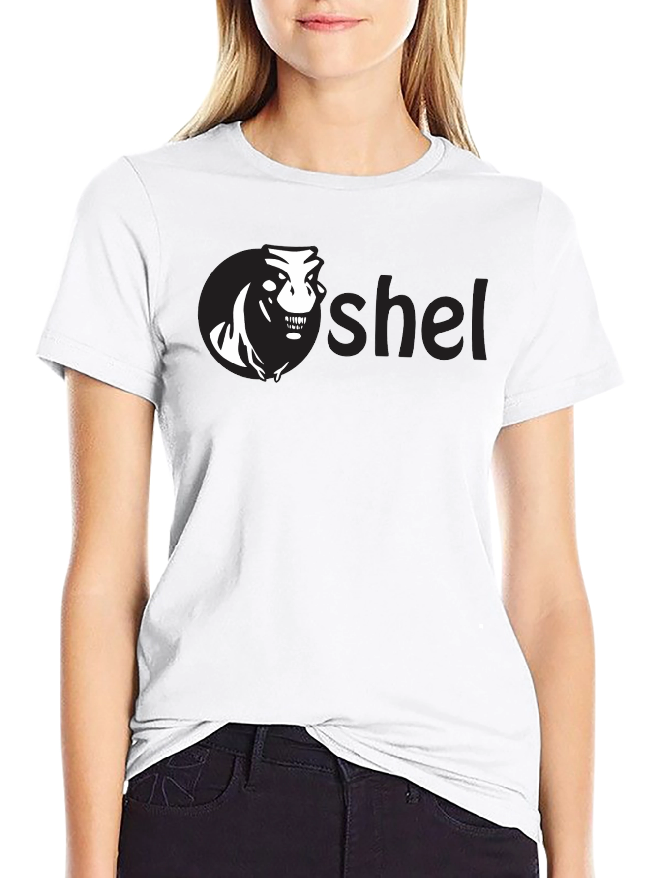 Oshel Graphic Tee - Black Cotton Blend