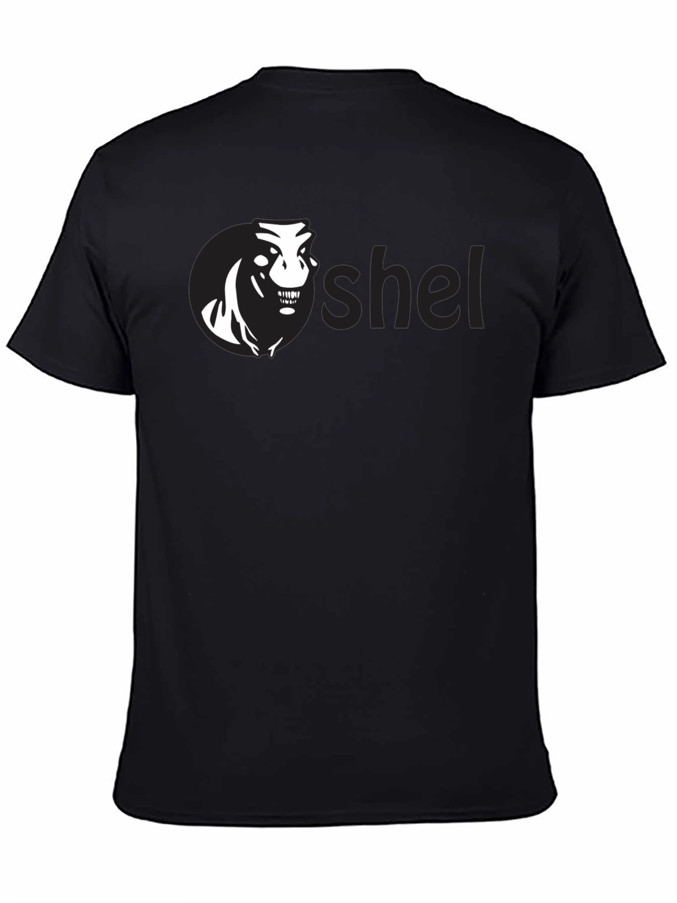 Oshel Graphic Tee - Black Cotton Blend