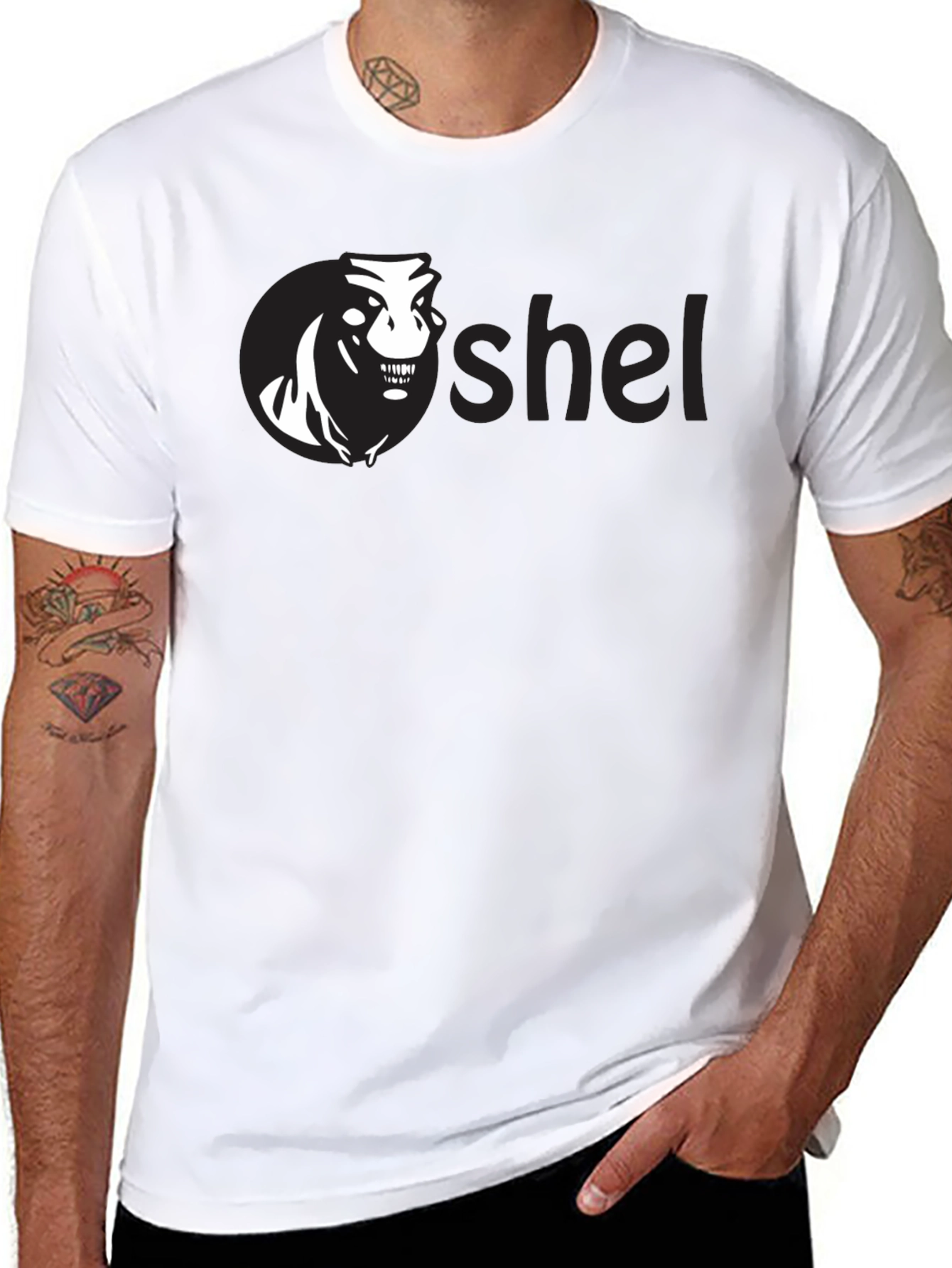 Oshel Graphic Tee - Black Cotton Blend