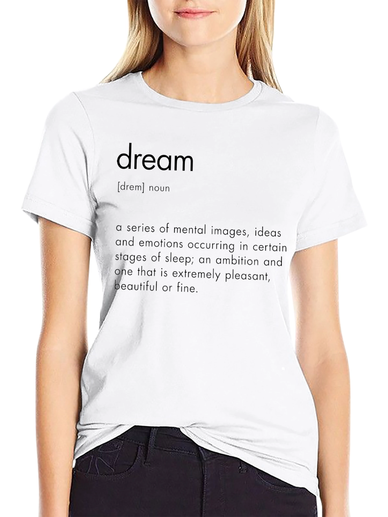 Dream Definition Graphic Tee - Black Cotton T-Shirt