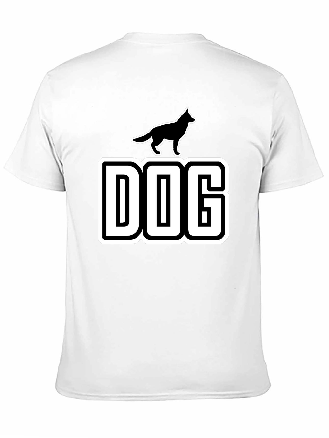 Dog Silhouette Graphic T-Shirt