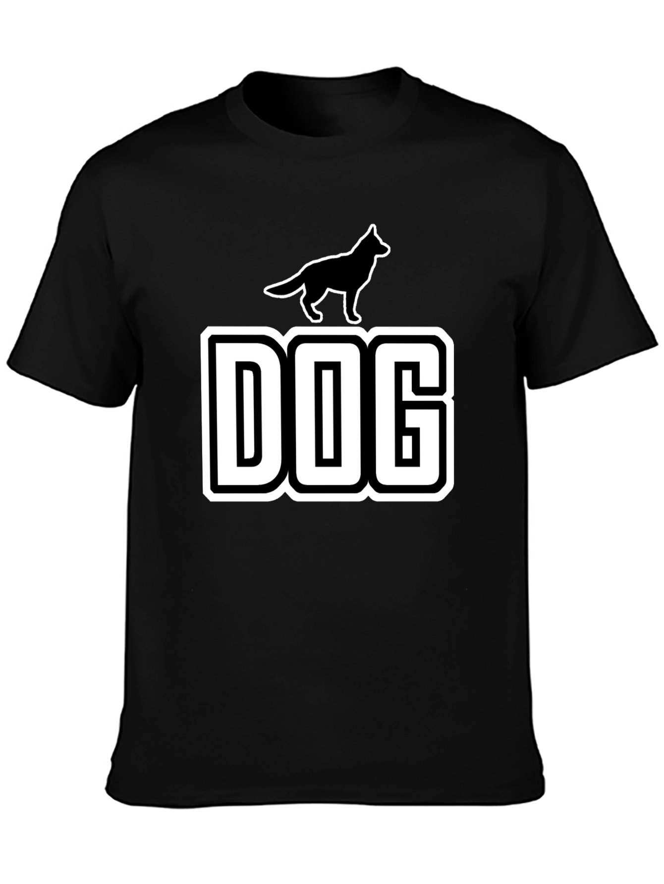 Dog Silhouette Graphic T-Shirt