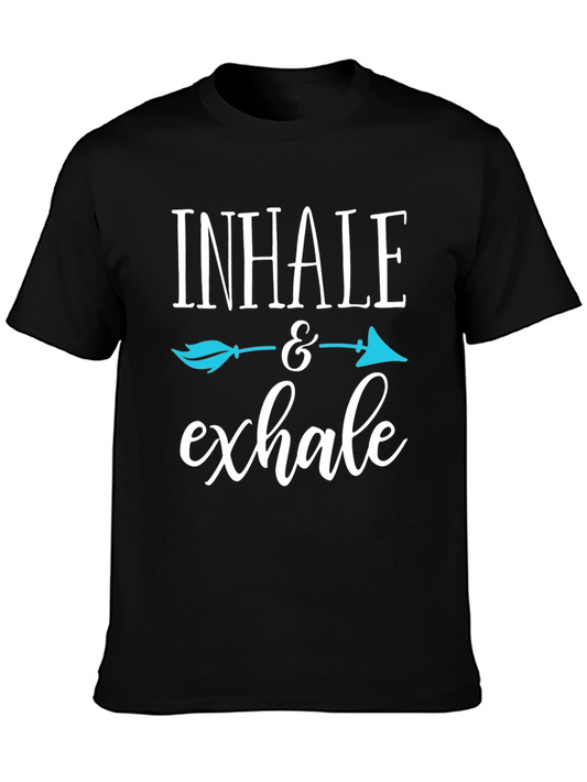 Inhale Exhale Graphic Tee - Relaxing Yoga Shirt