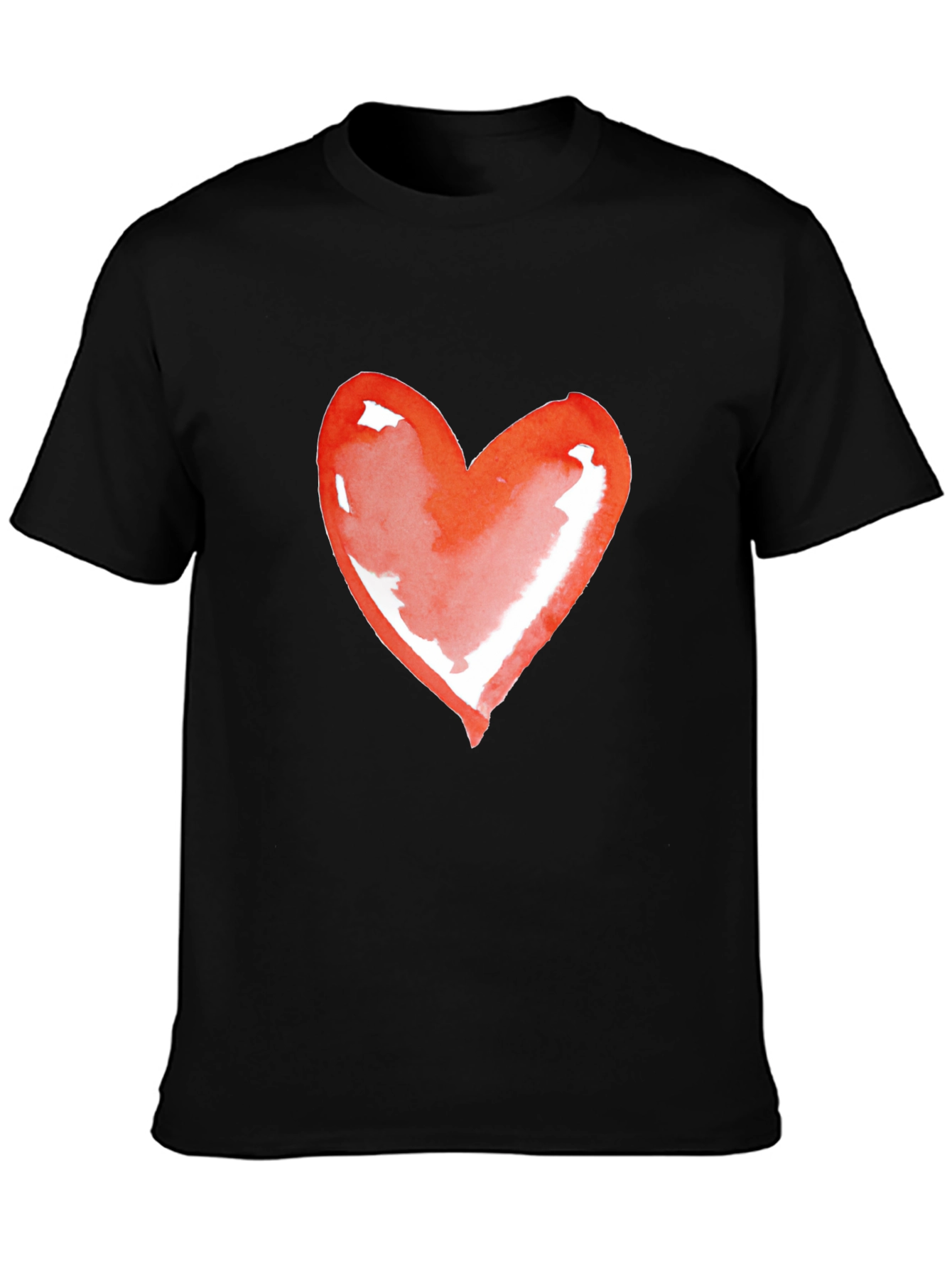 Heart Graphic Tee - Black Casual Shirt
