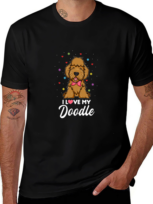 I Love My Doodle T-Shirt - Cute Dog Graphic Tee