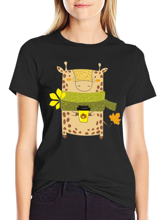 Giraffe Fall Coffee T-Shirt